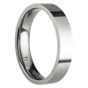 Titanium Flat Court Easy Fit Polished Wedding Ring 4.0mm, Size W, 1.6mm Wall