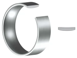 Titanium Flat Court Easy Fit Polished Wedding Ring 4.0mm, Size T, 1.6mm Wall