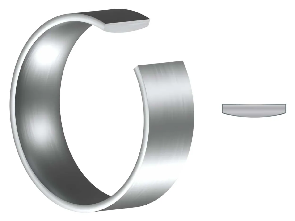 Titanium Flat Court Easy Fit Polished Wedding Ring 4.0mm, Size S, 1.6mm Wall