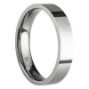 Titanium Flat Court Easy Fit Polished Wedding Ring 4.0mm, Size R, 1.6mm Wall