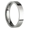 Titanium Flat Court Easy Fit Polished Wedding Ring 4.0mm, Size Q, 1.6mm Wall