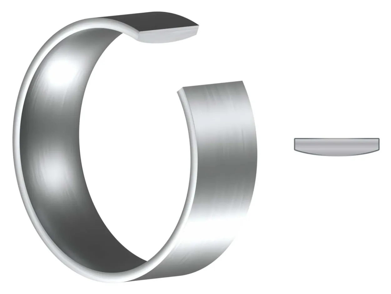 Titanium Flat Court Easy Fit Polished Wedding Ring 4.0mm, Size P, 1.6mm Wall