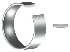 Titanium Flat Court Easy Fit Polished Wedding Ring 4.0mm, Size N, 1.6mm Wall
