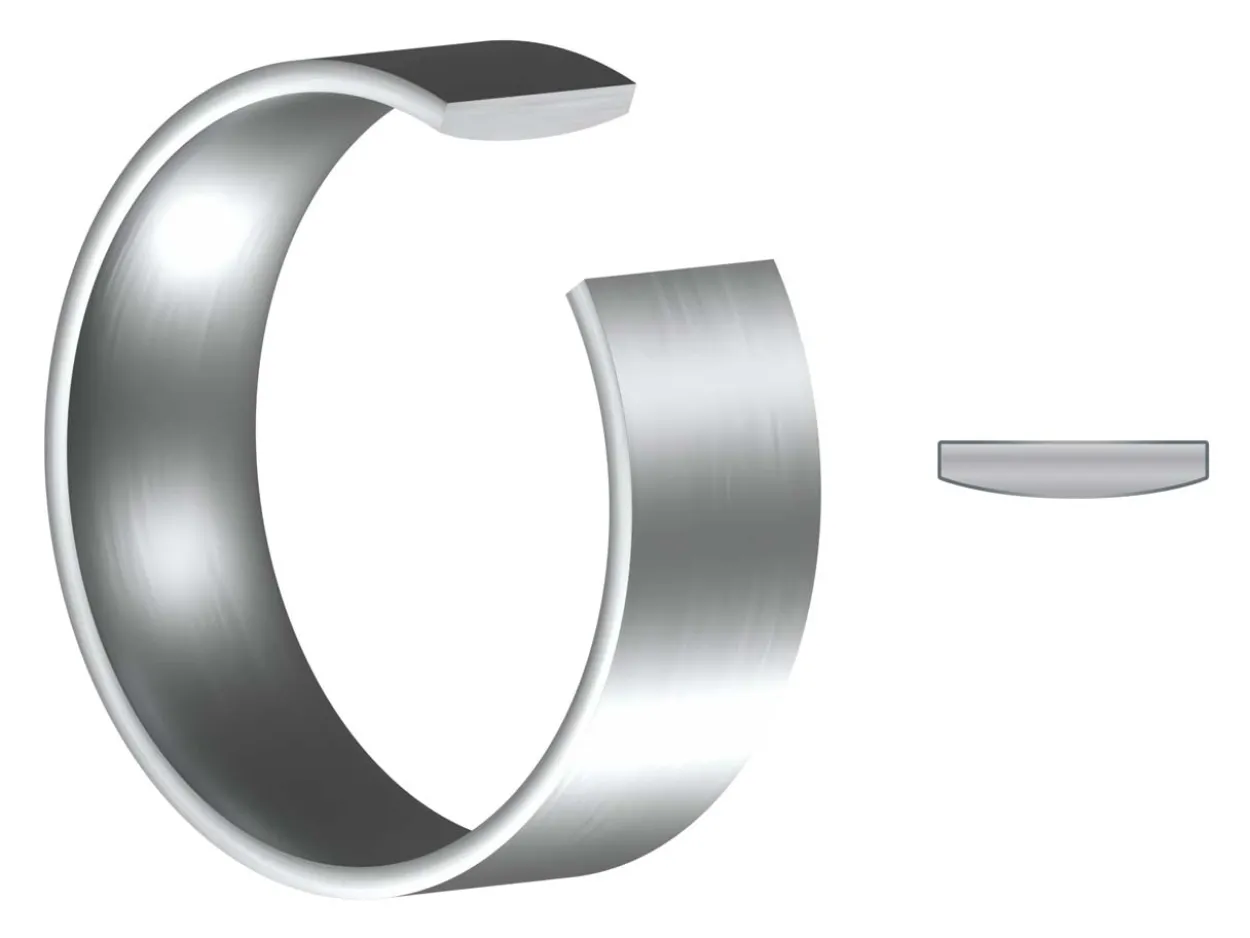 Titanium Flat Court Easy Fit Polished Wedding Ring 4.0mm, Size K, 1.6mm Wall