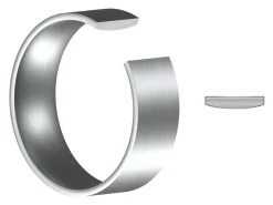 Titanium Flat Court Easy Fit Polished Wedding Ring 4.0mm, Size J, 1.6mm Wall