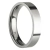 Titanium Flat Court Easy Fit Polished Wedding Ring 4.0mm, Size I, 1.6mm Wall