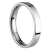 Titanium Flat Court Easy Fit Polished Wedding Ring 3.0mm, Size L, 1.6mm Wall