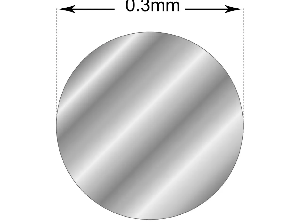 Titanium Laser Wire, 0.3mm X 1000mm