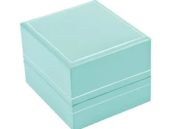 Turquoise Leatherette Ring Box