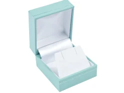 Turquoise Leatherette Stud Earring Box