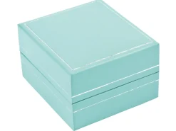 Turquoise Leatherette Stud Earring Box