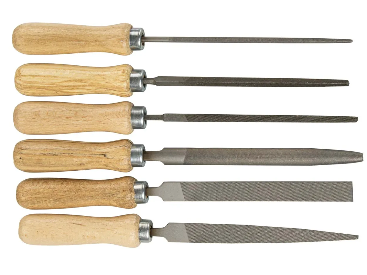 Vallorbe Essential File, Set Of 6, 100mm/4", Cut 2 - Medium Grade