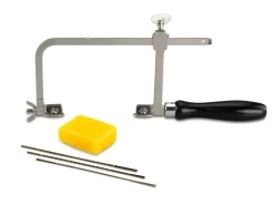 Vallorbe Glardon Saw Blades Set Of 36 With Adjustable Saw Frame And 1oz Beeswax Block