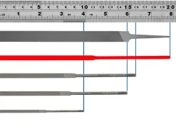Vallorbe Needle File, Crossing, 200mm/8