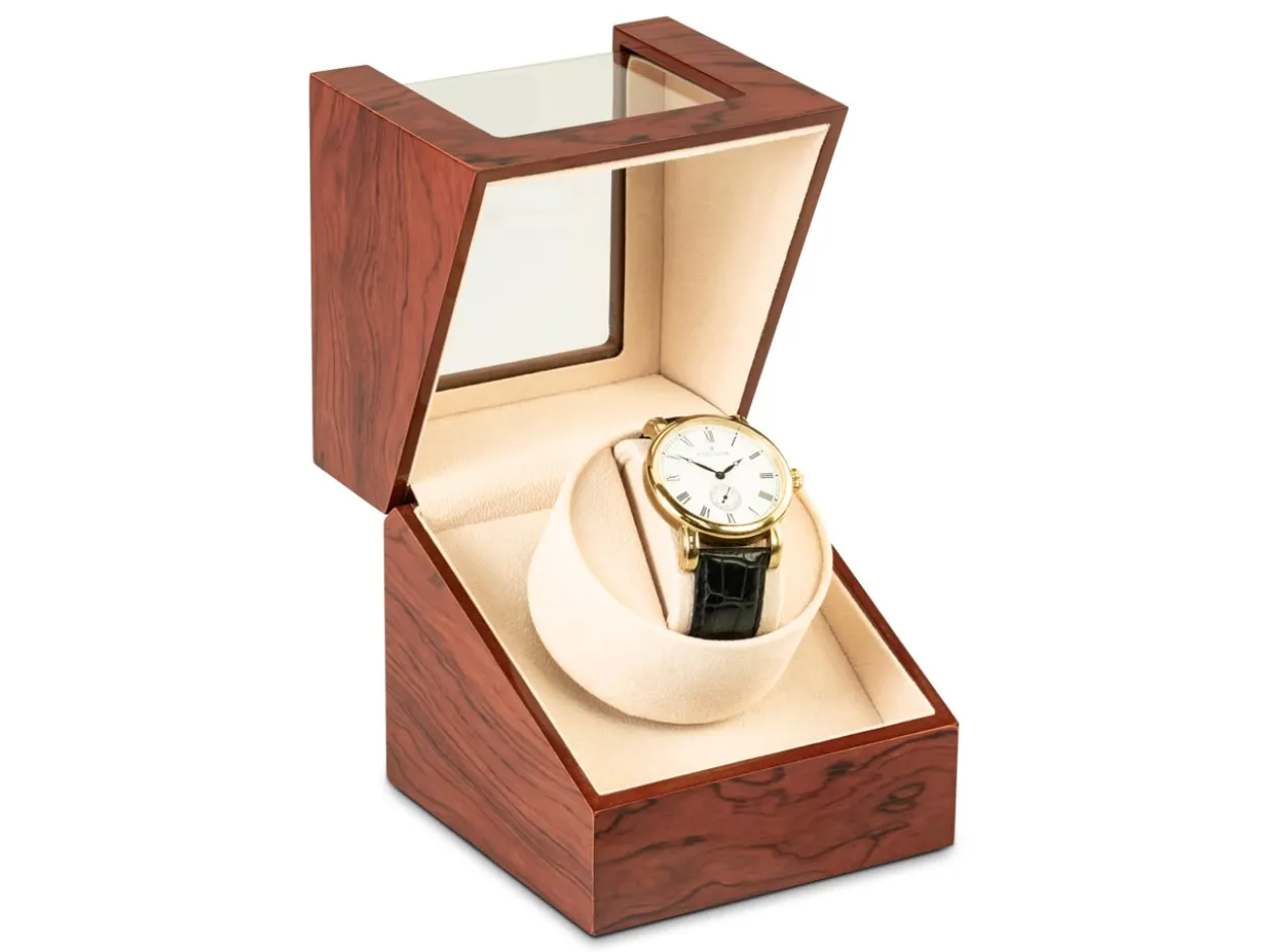 Watch Winder Brown Wood, Single