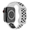 White And Black Dual Tone Silicone Strap For Apple Watch, Compatible With 42/44/45/49mm Models