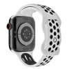White And Black Dual Tone Silicone Strap For Apple Watch, Compatible With 38/40/41mm Models