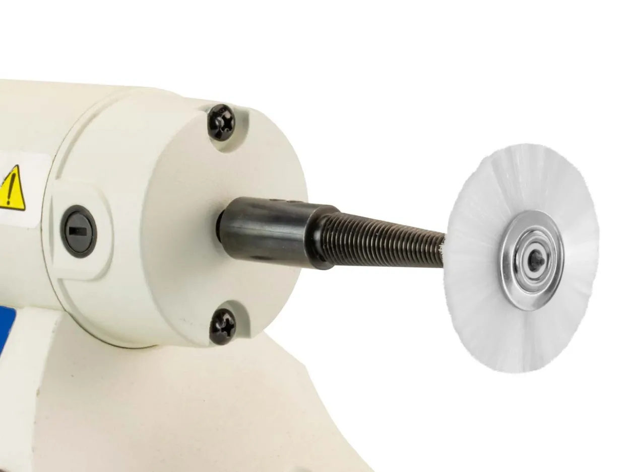 White Bristle Lathe Brush 51mm/2", 1 Row, Nylon Filament