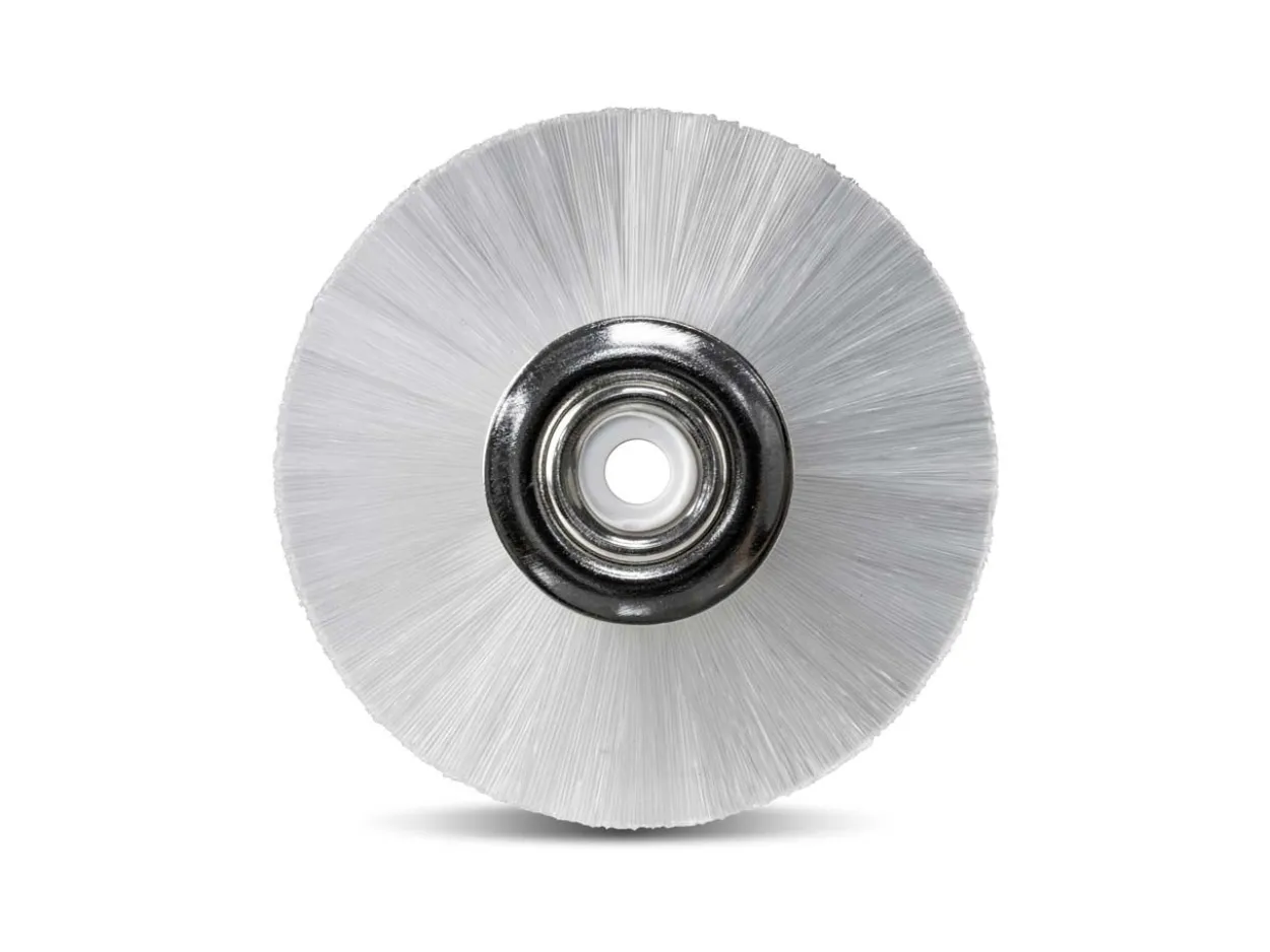 White Bristle Lathe Brush 38mm/1.5", 1 Row, Nylon Filament