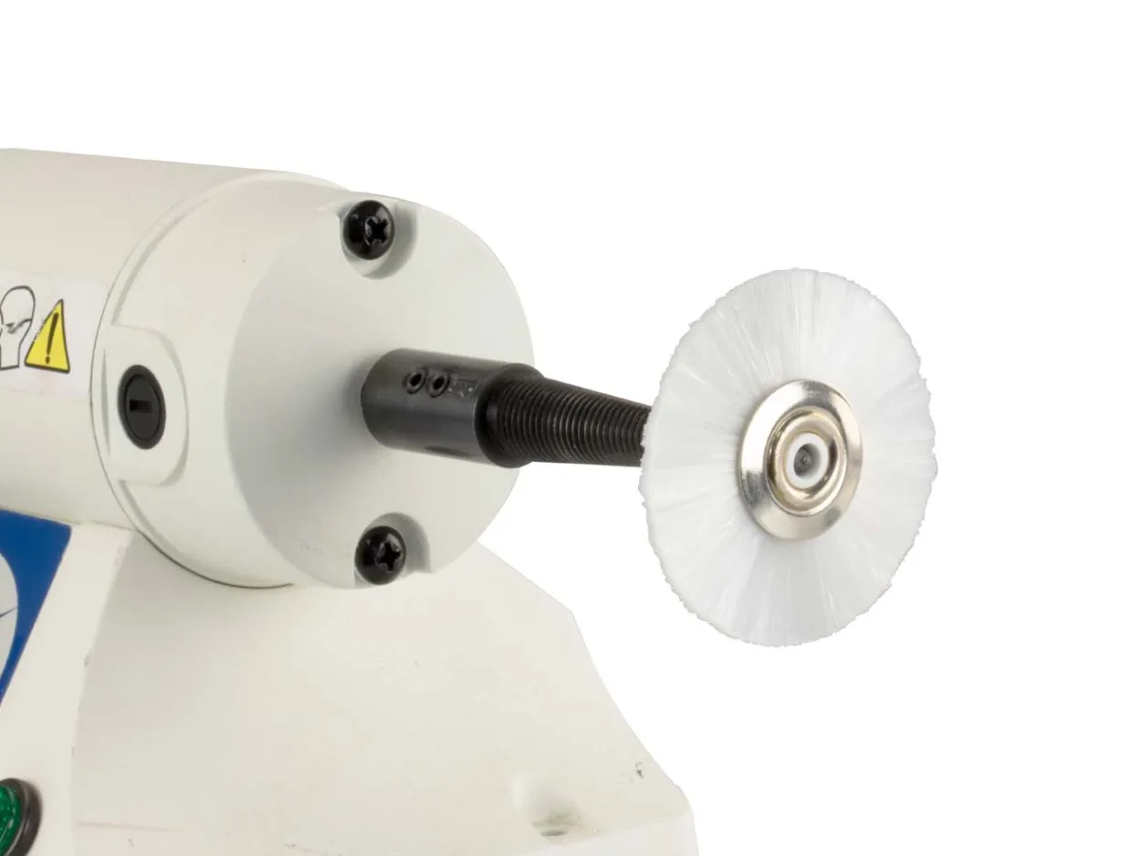 White Bristle Lathe Brush 38mm/1.5", 1 Row, Nylon Filament