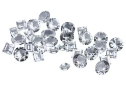 White Cubic Zirconia, Mixed Shapes, Pack of 25 PMC Safe, Sizes And Shapes Will Vary Slightly