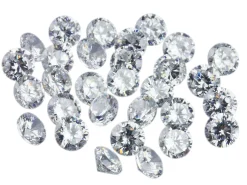 White Cubic Zirconia, Round 1mm, Pack of 50, PMC Safe, Sizes May Vary Slightly