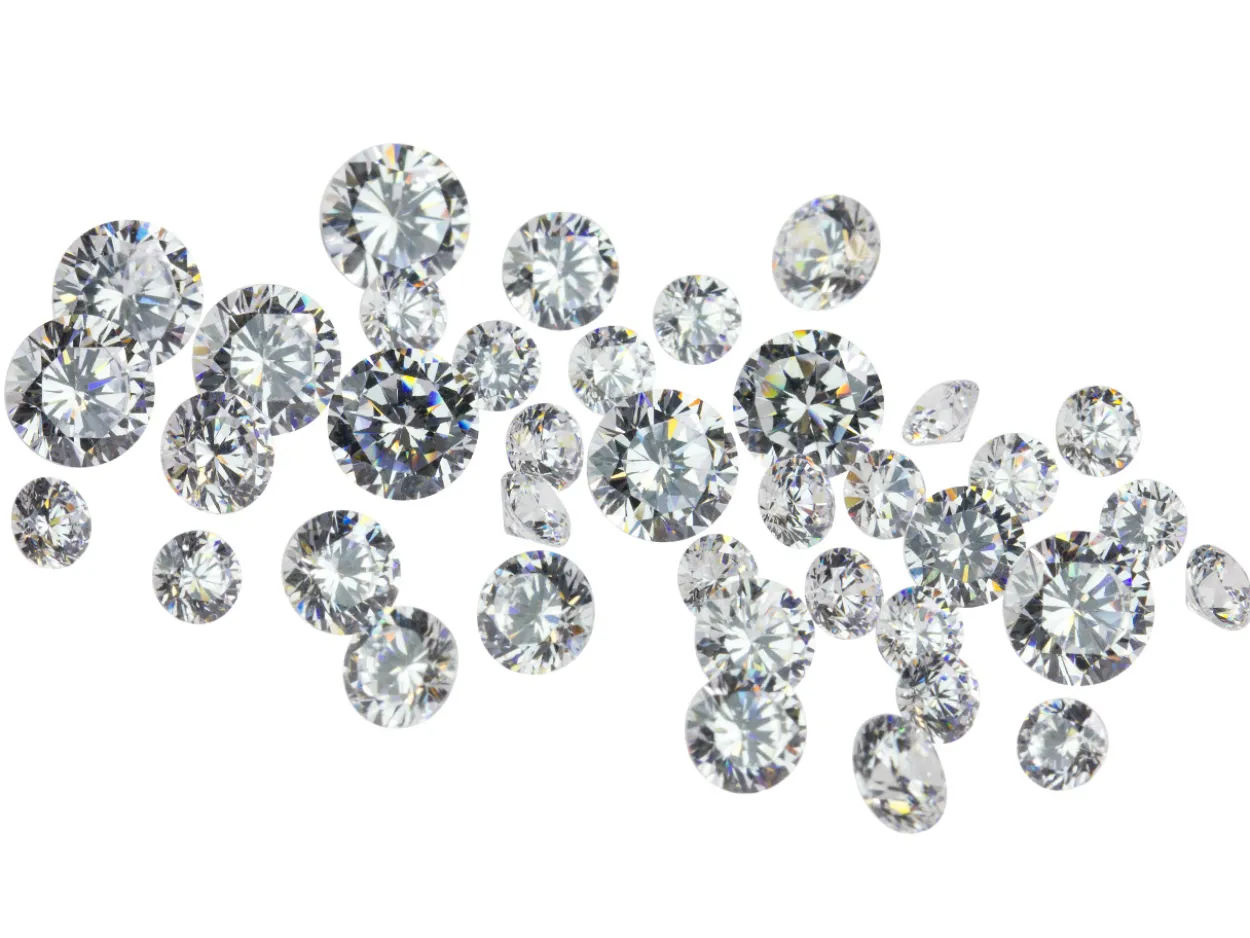 White Cubic Zirconia, Round, 4,5,6mm, Pack of 28