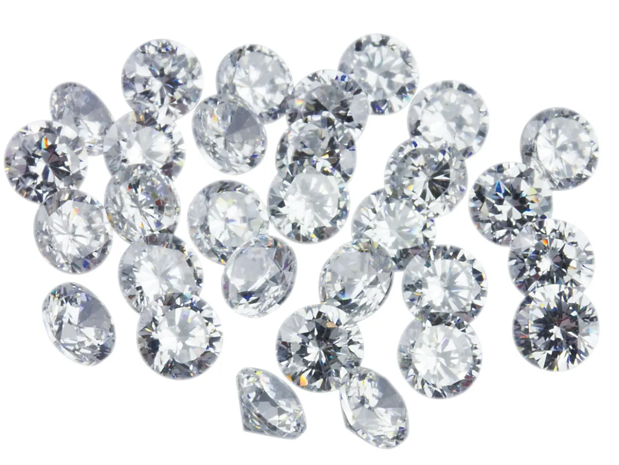 White Cubic Zirconia, Round 2.25mm, Pack of 50, Sizes May Vary Slightly