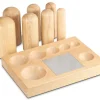 Wooden Dapping Block And 7 Shaping Punches With Steel Plate