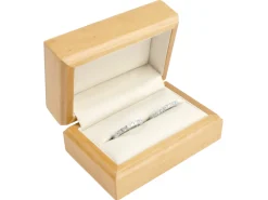 Wooden Double Ring Box, Maple Colour