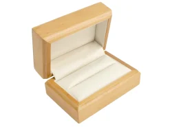 Wooden Double Ring Box, Maple Colour
