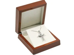 Wooden Drop Earring/pendant Box, Mahogany Colour