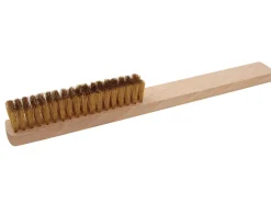 Wooden Handle Brass Brush 4 Row