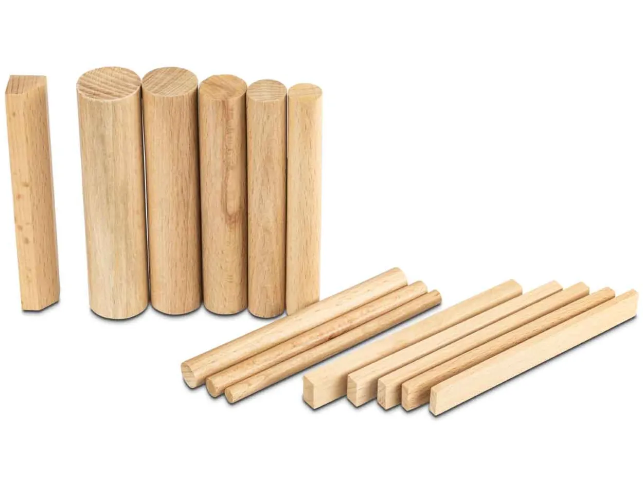 Wooden Swage Block And 14 Shaping Punches